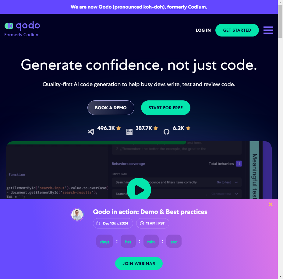 Codium is now Qodo | Quality-first AI Coding Platform